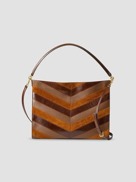 Veronica Beard Veronica Beard Women's Vida Chevron Suede Shoulder Bag