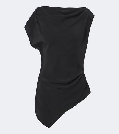 Veronica Beard Veronica Beard Yvonne draped crêpe de chine top