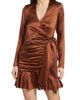 Veronica Beard Women's Agatha Silk Satin Wrap-Effect Dress - 3