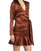 Veronica Beard Women's Agatha Silk Satin Wrap-Effect Dress - 4