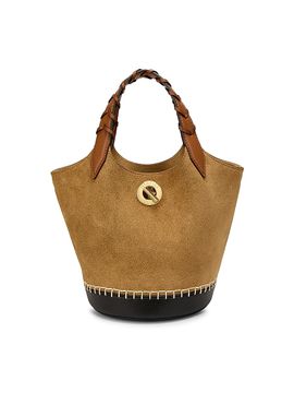 Veronica Beard Women's Anchor Colorblocked Suede Bucket Bag
