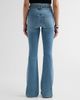 Veronica Beard Women's Beverly Stretch-Cotton Tie-Waist Flare Jeans - 3