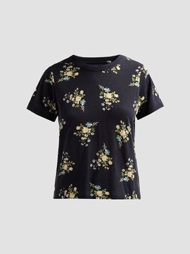 Veronica Beard Women's Carla Floral Cotton Crewneck T-Shirt
