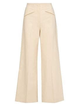 Veronica Beard Women's Cassidee Cotton-Blend Wide-Leg Pants