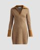 Veronica Beard Women's Celena Plaid Knit V-Neck Mini Dress - 6