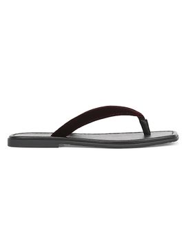 Veronica Beard Women's Clea Velvet Thong Sandals