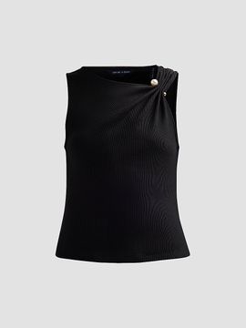Veronica Beard Women's Deylin Stretch-Cotton Asymmetric Top