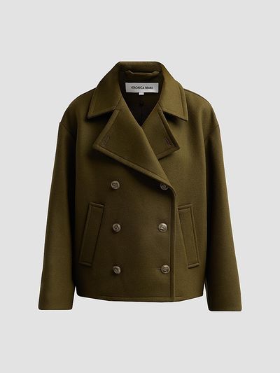 Veronica Beard Women's Franklin Virgin Wool-Blend Double-Breasted Coat