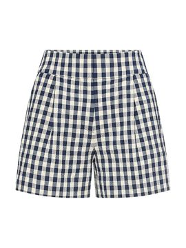 Veronica Beard Women's Haina Gingham Stretch-Cotton High-Rise Shorts