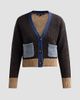 Veronica Beard Women's Josiane Merino Wool-Cotton V-Neck Crop Cardigan - 6