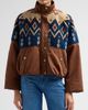 Veronica Beard Women's Knoll Geometric Fleece & Cotton Canvas Zip-Up Jacket - 5