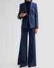 Veronica Beard Women's Ledger Striped Cotton-Blend High-Rise Flared Pants - 2