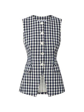 Veronica Beard Women's Lois Gingham Longline Vest