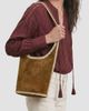 Veronica Beard Women's Loop Small Whipstitch Suede Shoulder Bag - 2