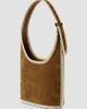 Veronica Beard Women's Loop Small Whipstitch Suede Shoulder Bag - 3