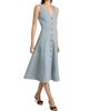 Veronica Beard Women's Lou Denim A-Line Midi-Dress - 2