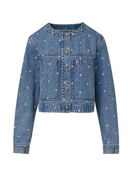 Veronica Beard Women's Lowry Bezel Stud Denim Jacket