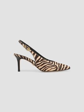 Veronica Beard Women's Luciana 70MM Zebra-Print Calf Hair Slingback Pumps