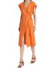 Veronica Beard Women's Octavia Linen-Blend Wrap Midi-Dress - 2