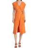Veronica Beard Women's Octavia Linen-Blend Wrap Midi-Dress - 3