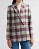 Veronica Beard Women's Oria Plaid Wool-Blend Single-Breasted Dickey Jacket - 4