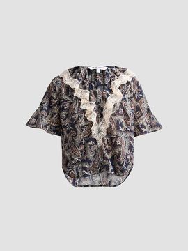 Veronica Beard Women's Pamelis Printed Cotton Top