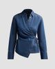 Veronica Beard Women's Perezzi Denim Wrap Shirt - 6