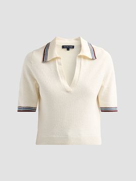 Veronica Beard Women's Quinelle Knit Polo Shirt