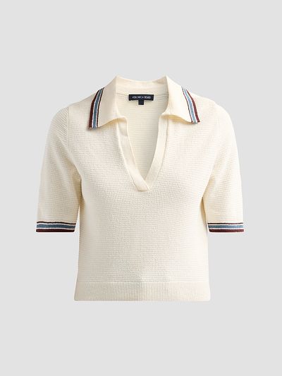 Veronica Beard Women's Quinelle Knit Polo Shirt