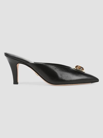 Veronica Beard Women's Rochelle 75MM Cabochon Leather Mules