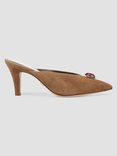 Veronica Beard Women's Rochelle 75MM Suede Mules
