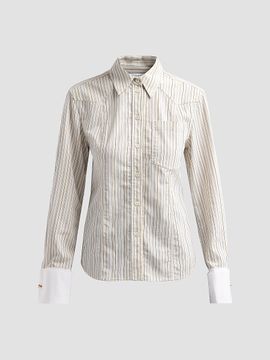 Veronica Beard Women's Rourke Striped Button-Front Shirt