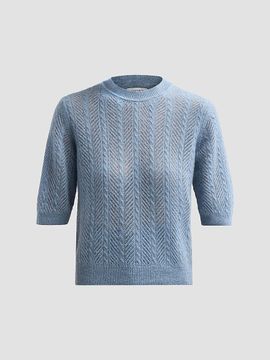 Veronica Beard Women's Shana Cable-Knit Crewneck Sweater