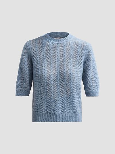 Veronica Beard Women's Shana Cable-Knit Crewneck Sweater
