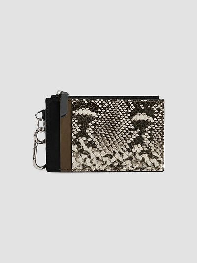 Veronica Beard Women's Snakeskin-Embossed Leather Card Holder