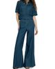 Veronica Beard Women's Spruce Denim Short-Sleeve Shirt - 2