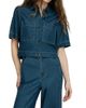 Veronica Beard Women's Spruce Denim Short-Sleeve Shirt - 3