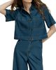 Veronica Beard Women's Spruce Denim Short-Sleeve Shirt - 4