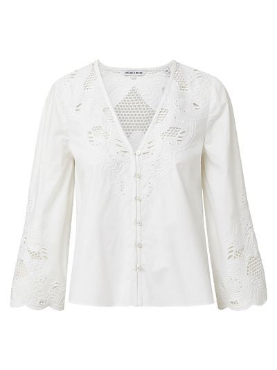 Veronica Beard Women's Suniva Eyelet Cotton Top
