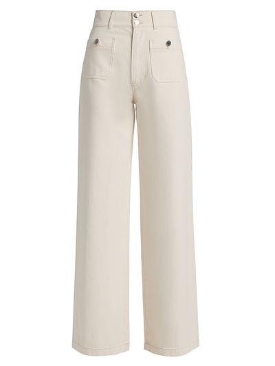 Veronica Beard Women's Taylor Cotton High-Rise Wide-Leg Jeans