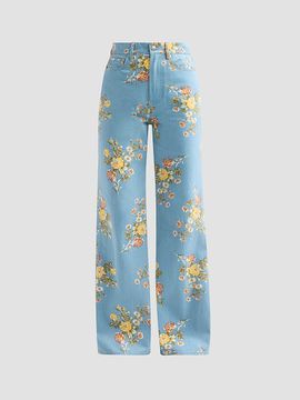 Veronica Beard Women's Taylor Floral High-Rise Jeans