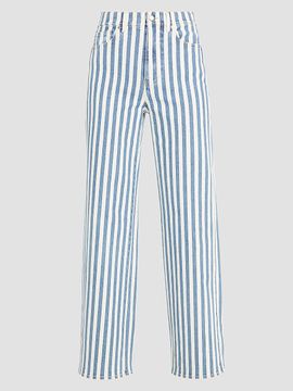 Veronica Beard Women's Taylor High-Rise Striped Jeans