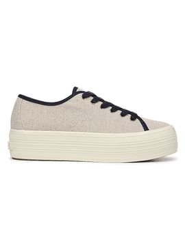 Veronica Beard Women's Truett Canvas Low-Top Platform Sneakers