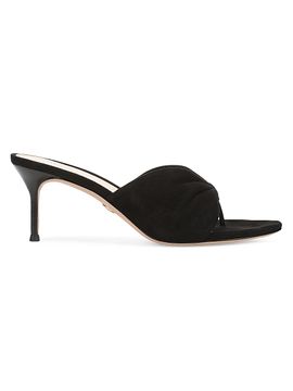Veronica Beard Women's Tullia 65MM Gathered Suede Mules