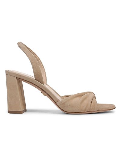 Veronica Beard Women's Tullia 75MM Suede Slingback Block-Heel Sandals