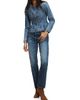 Veronica Beard Women's Zahara Denim Peplum Jacket - 2