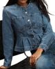 Veronica Beard Women's Zahara Denim Peplum Jacket - 5