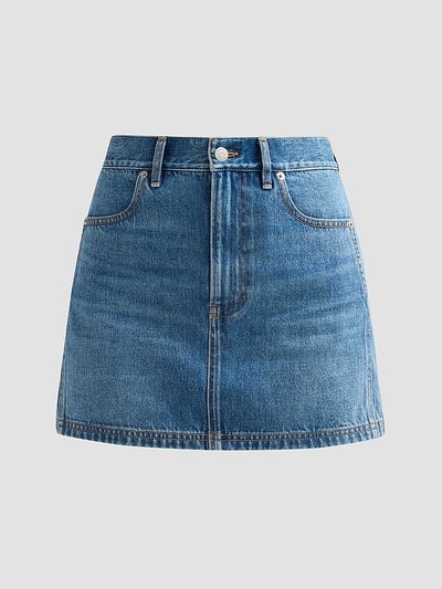 Veronica Beard Women's Zora Denim Miniskirt