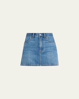 Veronica Beard Zora Denim Mini Skirt