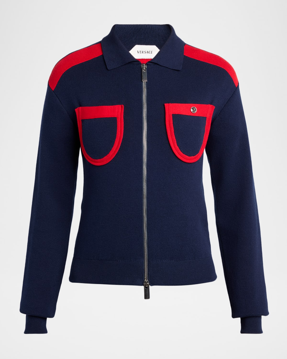 Versace Bicolor Knit Cardigan